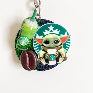 Baby Yoda Coffee Keychain